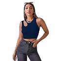 Shasmi Women39s Striped Slim Fit Crop Ribbed