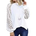 Shasmi Women39s White Ballon Long Sleeve Crew
