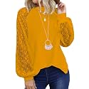Shasmi Women39s White Ballon Long Sleeve Crew