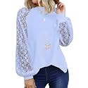 Shasmi Women39s White Ballon Long Sleeve Crew
