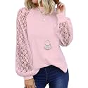 Shasmi Women39s White Ballon Long Sleeve Crew