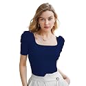 Shasmi Solid Western Tops for Women_Navy Blue