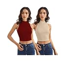 Shasmi Women Crop Top Ribbed Stylish Tank