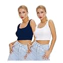 Shasmi Women Crop Top Ribbed Stylish Tank