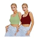 Shasmi Women Crop Top Ribbed Stylish Tank