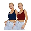 Shasmi Women Crop Top Ribbed Stylish Tank