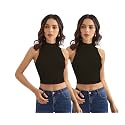 Shasmi Women Crop Top Ribbed Stylish Tank