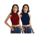 Shasmi Women Crop Top Ribbed Stylish Tank