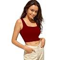 Shasmi Women Ribbed Square Neck Tank Crop