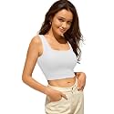 Shasmi Women Ribbed Square Neck Tank Crop