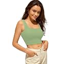 Shasmi Women Ribbed Square Neck Tank Crop