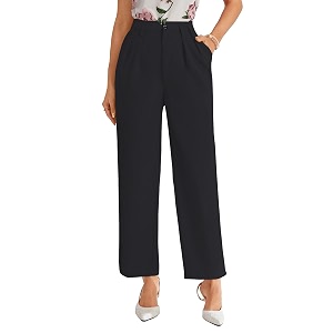 Shasmi Womens High Waist Pleated Straight Leg