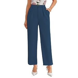 Shasmi Womens High Waist Pleated Straight Leg