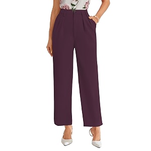 Shasmi Womens High Waist Pleated Straight Leg
