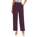 Shasmi Womens High Waist Pleated Straight Leg