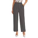 Shasmi Womens High Waist Pleated Straight Leg