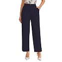 Shasmi Womens High Waist Pleated Straight Leg