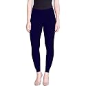 Women Cotton Solid Belt Ankle Length Legging