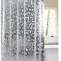 SHAVIN PVC Transparent Shower Curtain with Self