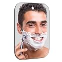 Shaving Mirror, Unbreakable Shower Mirrors, (Medium,(6 inches x8 inches) Bathroom Handheld Mirror for Men and Women Portable Camping Travel Mirrors,Frameless Handheld for Makeup, Silver