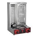 Shawarma Machine, Doner Kebab Grill 220v Gyro Rotisserie, Gas Vertical Broiler Shwarma With 2 Burners, For Restaurant Dinner Home Kitchen(Silver)