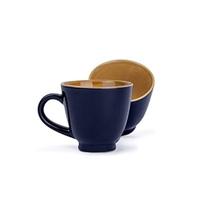 shay cup new set of 6 midnight blue 180ml  cup set of 6 for tea  glossy finish  premium ceramic cup new - midnight blue