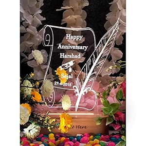 gift for her as personalized 3d illusion wedding memories custom acrylic lamp 3d night light gift for wife custom led lamp gift for girlfriend