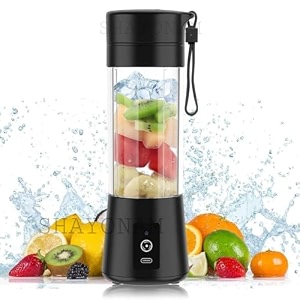 shayonam extreme power dual charging portable blender for smoothies and juices with 6 leaf blades  mini juicer and fruit blender mixer grinder  compact electric shake maker for travel gym amp home