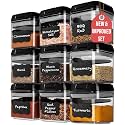 Shazo 9PC (0.5L | 17oz) Airtight Pantry Storage Containers with 9 Spoons