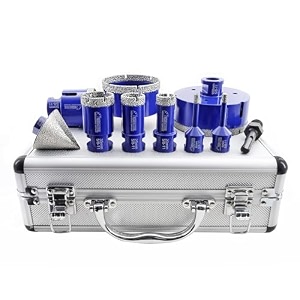 shdiatool diamond tile drill bits setporcelain hole saw cutter for marble ceramic granite 10pieces662025355075100mm2 inch