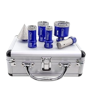 shdiatool tile diamond drill bits set porcelain diamond hole saw kit 6pcs