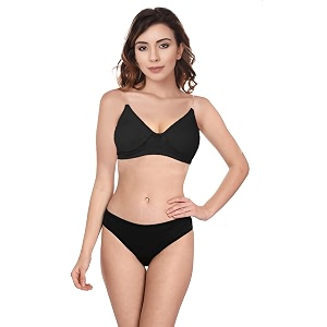 Wirefree Non-Padded T-Shirt Bra Panty Set with