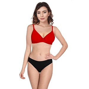 Wirefree Non-Padded Teenager Backless Bra Panty Set