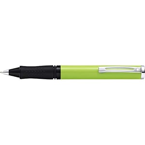 sheaffer pop lime green ballpoint pen with chrome trim in retail packaging e2920251s