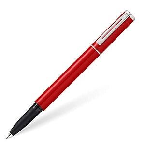 sheaffer pop red rollerball pen with chrome trim in gift box e1920751