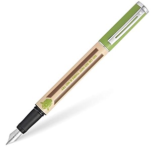 sheaffer pop star wars yoda fountain pen with chrome trim and medium nib