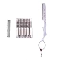 ShearsDirect Razor with Box of Blades, Chrome Ivy Leaf Feather, 3.0 Ounce
