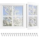 Shed Windows 2 Pack, Chicken Coop Fixed Windows 18" x 18" White
