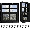 Shed Windows 2 Pack, Chicken Coop Windows 36" x 36" Black