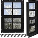 Shed Windows 2 Pack, Chicken Coop Windows 24" x 36" Black