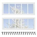 Shed Windows 2 Pack, Fixed Transom Windows 10" x 29" White