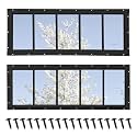 Shed Windows 2 Pack, Fixed Transom Windows 10" x 29" Black