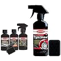 SHEEBA - SMLTK5 Multi Surface Car Polish and Scratch Remover Kit (Pack of 3) &amp; Sheeba SCTS04 Tyre Shine (200 ml)