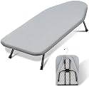 SheeChung Small Ironing Board 12"x32",Mini Ironing Board with Metal Mesh