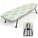 SheeChung Small Ironing Board 12"x32",Mini Ironing Board with Metal Mesh