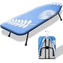 SheeChung Small Ironing Board 12"x32",Mini Ironing Board with Metal Mesh