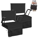 Sheenive Portable Bleacher Seat, Folding Stadium Seats with Back Support