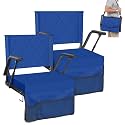 Sheenive Portable Bleacher Seat, Folding Stadium Seats with Back Support