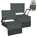 Sheenive Portable Bleacher Seat, Folding Stadium Seats with Back Support