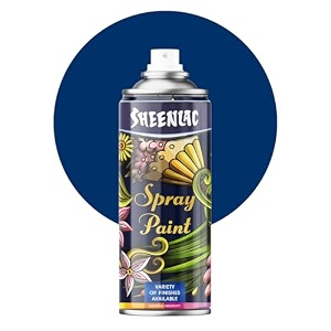 sheenlac spray paint aerozol - standard - 400ml - quick drying  gloss finish for metal wood and walls  waterproof oxidation resistant standard navy blue